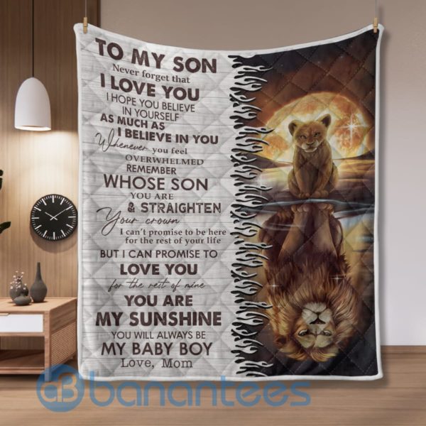To My Son Never Forget That I Love You Quilt Blanket Product Photo