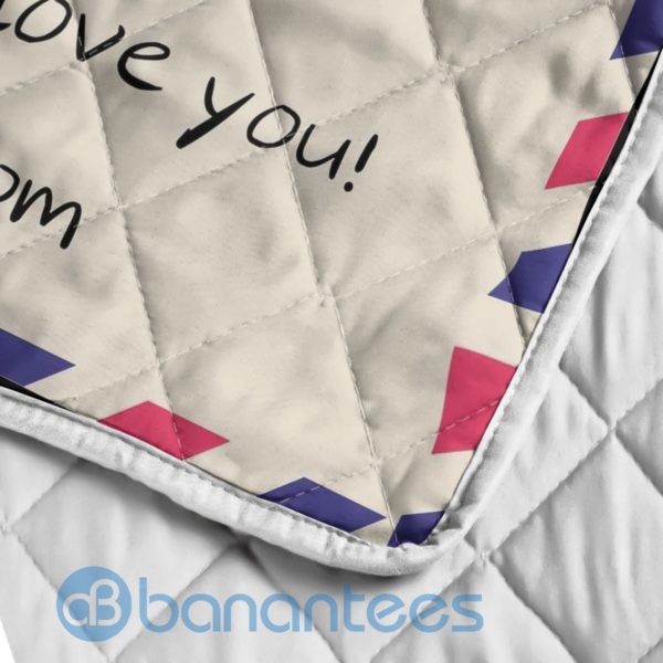 To My Son Whenever You Feel Overwhelmed Atamp Posstal Airmail Quilt Blanket Product Photo