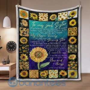 To My Soul Sister Sunflower Quilt Blanket Product Photo