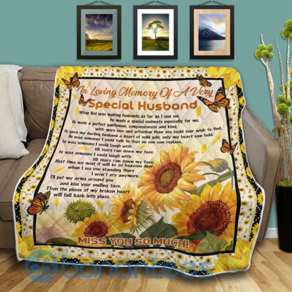 To My Special Husband Quilt Blanket Product Photo