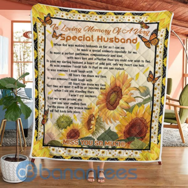 To My Special Husband Quilt Blanket Product Photo