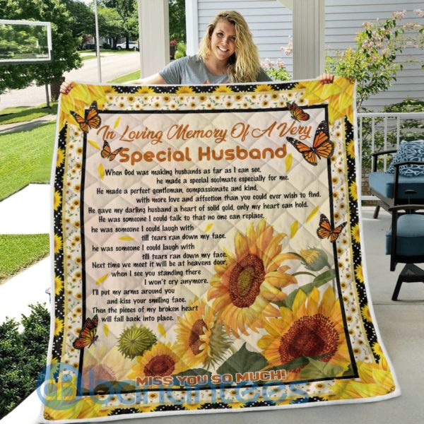 To My Special Husband Quilt Blanket Product Photo