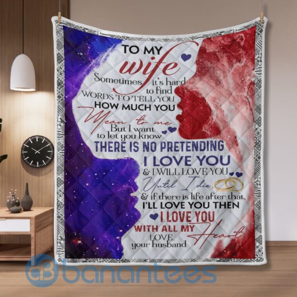 To My Wife How Much You Quilt Blanket Product Photo