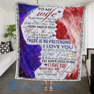 To My Wife How Much You Quilt Blanket Product Photo