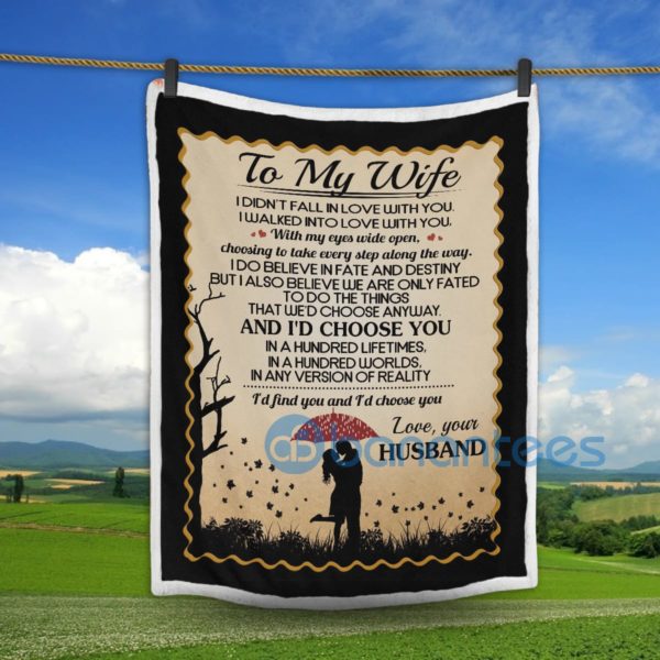 To My Wife I Do Believe In Fate And Destiny Sherpa Blanket Product Photo
