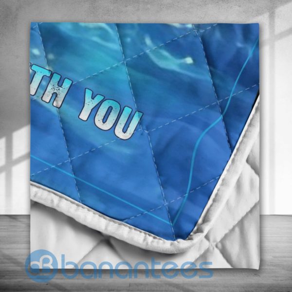 To My Wife I Love You Dolphin Quilt Blanket Product Photo