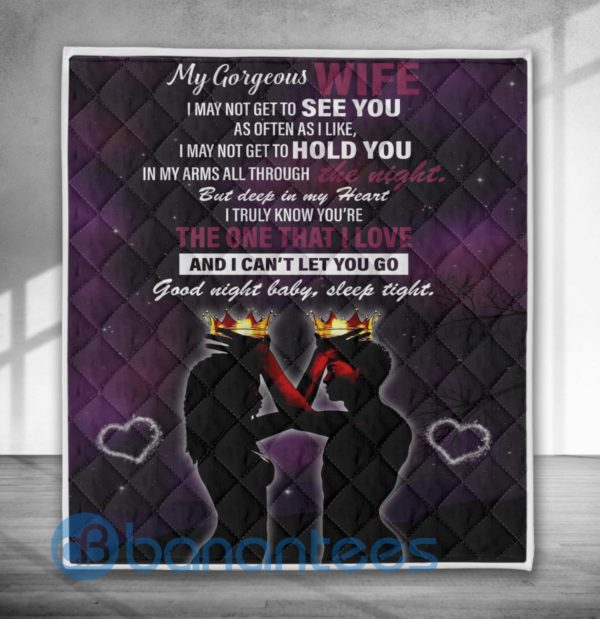 To My Wife I Love You Quilt Blanket Product Photo