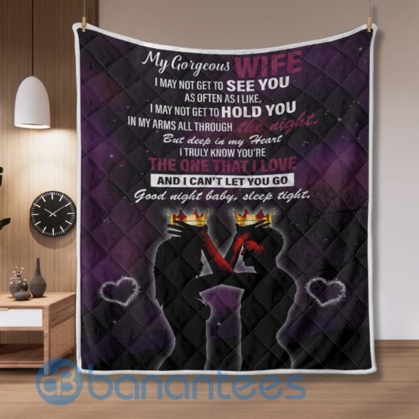 To My Wife I Love You Quilt Blanket Product Photo