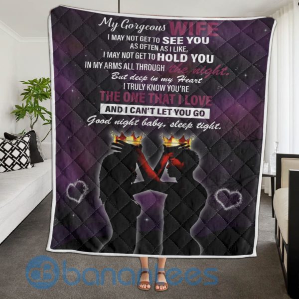 To My Wife I Love You Quilt Blanket Product Photo