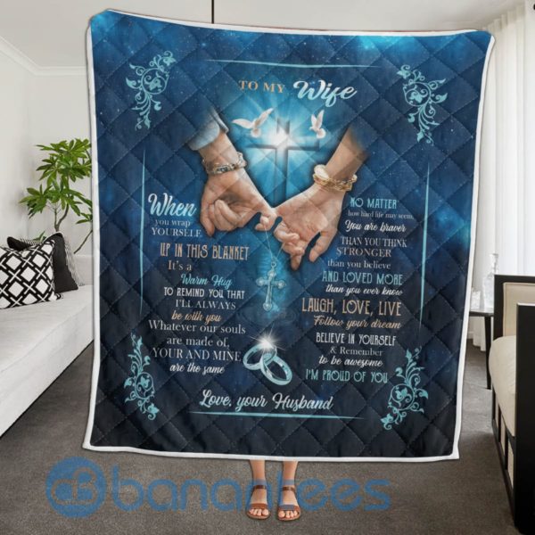 To My Wife In Blanket Quilt Blanket Product Photo