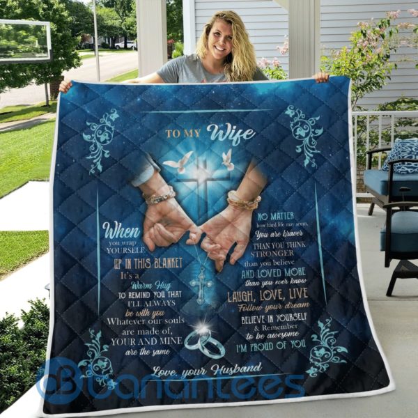 To My Wife In Blanket Quilt Blanket Product Photo