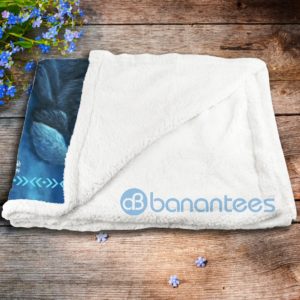 To My Wife Love You From Old Husband Wolf Sherpa Blanket Product Photo