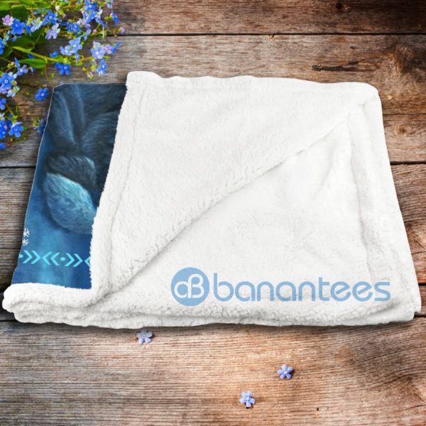 To My Wife Love You From Old Husband Wolf Sherpa Blanket Product Photo