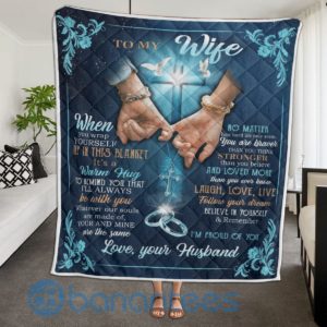 To My Wife Love You So Much Special Design Quilt Blanket Product Photo