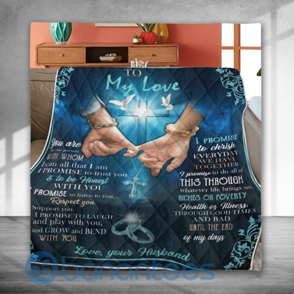 To My Wife, My Love Quilt Blanket Product Photo