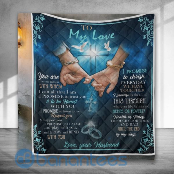 To My Wife, My Love Quilt Blanket Product Photo
