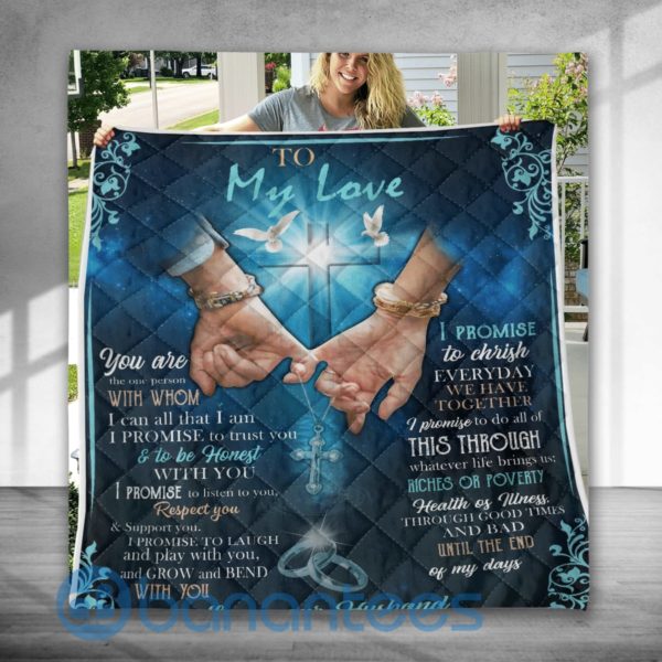 To My Wife, My Love Quilt Blanket Product Photo