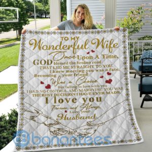 To My Wonderful Wife Once Upon A Time Quilt Quilt Blanket Product Photo