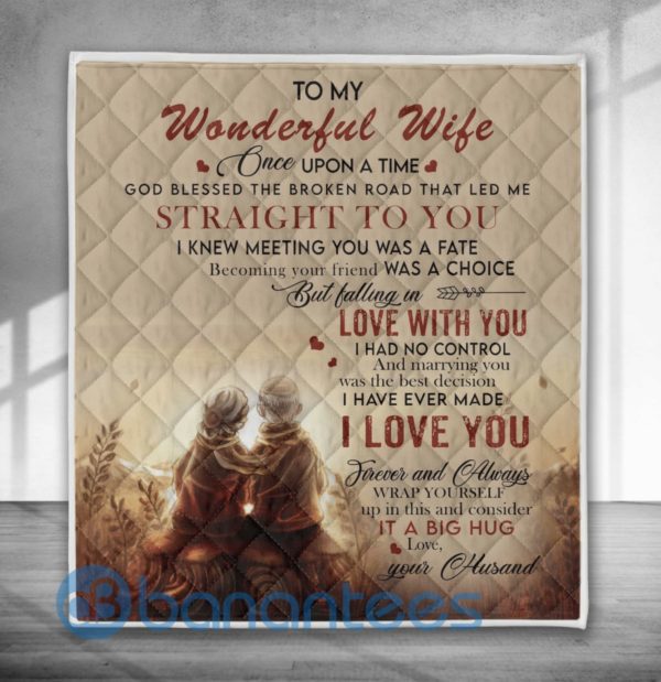 To My Wwonderful Wwife Posster Special Design Quilt Blanket Product Photo