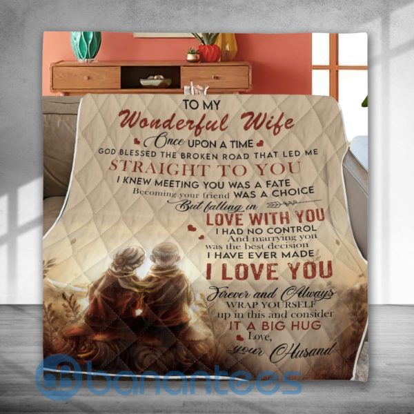 To My Wwonderful Wwife Posster Special Design Quilt Blanket Product Photo