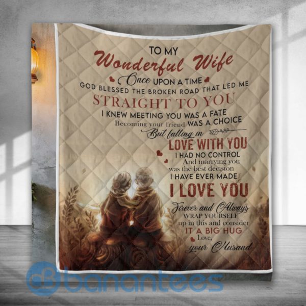 To My Wwonderful Wwife Posster Special Design Quilt Blanket Product Photo