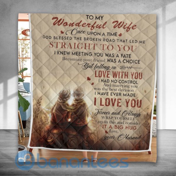 To My Wwonderful Wwife Posster Special Design Quilt Blanket Product Photo