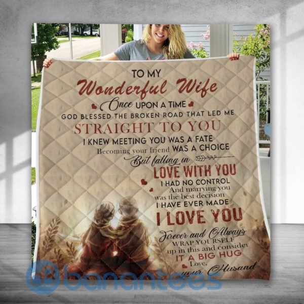 To My Wwonderful Wwife Posster Special Design Quilt Blanket Product Photo