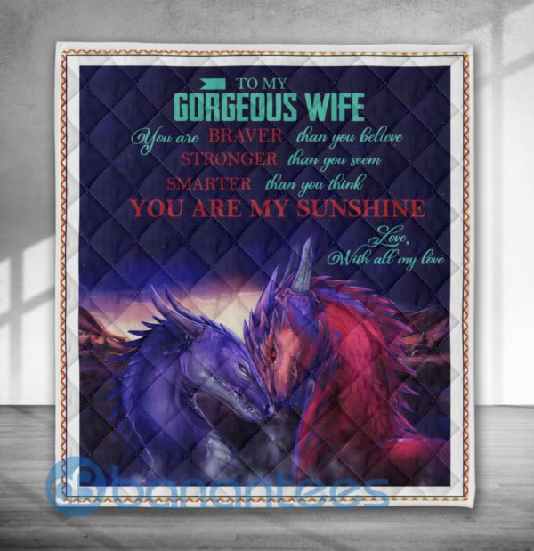 To My You Are My Sunshine Dragon Special Design Quilt Blanket Product Photo