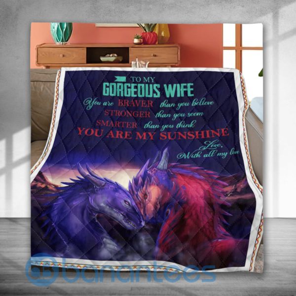 To My You Are My Sunshine Dragon Special Design Quilt Blanket Product Photo
