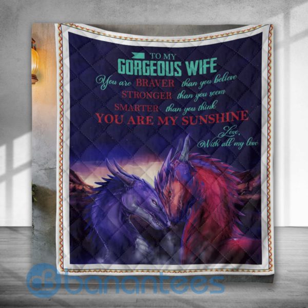 To My You Are My Sunshine Dragon Special Design Quilt Blanket Product Photo