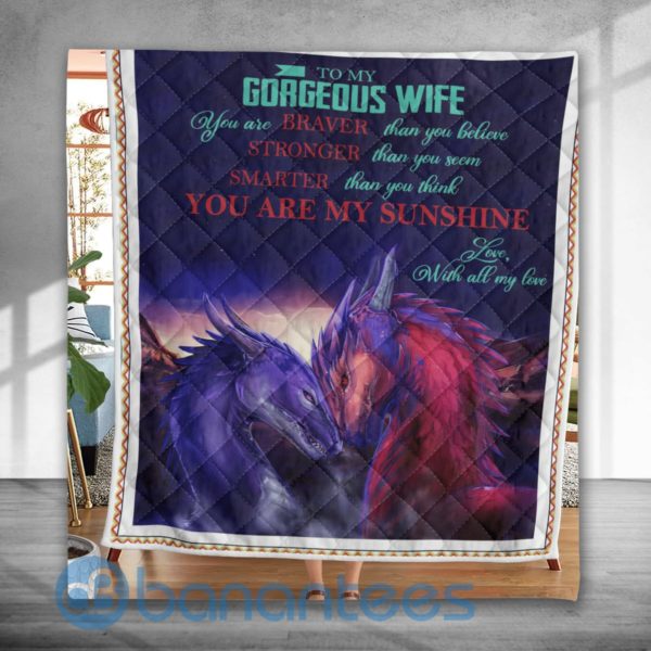 To My You Are My Sunshine Dragon Special Design Quilt Blanket Product Photo