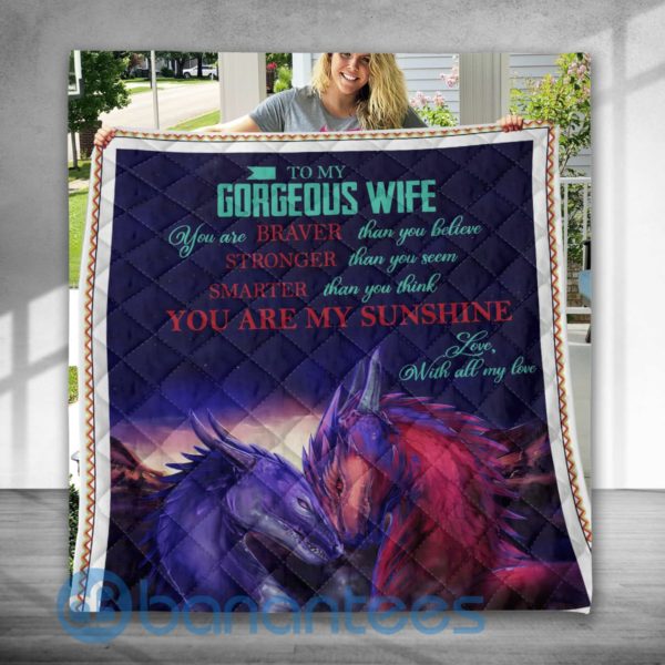 To My You Are My Sunshine Dragon Special Design Quilt Blanket Product Photo