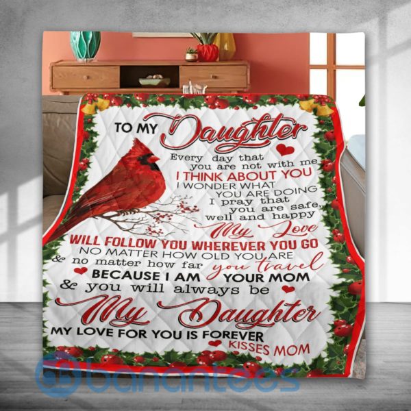 To Our Daughter Red Bird Cardinal Special Design Quilt Blanket Product Photo