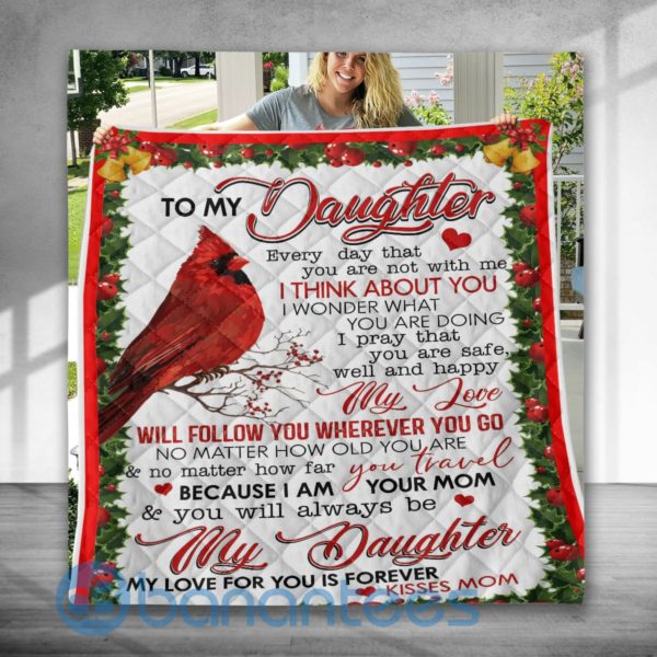 To Our Daughter Red Bird Cardinal Special Design Quilt Blanket Product Photo