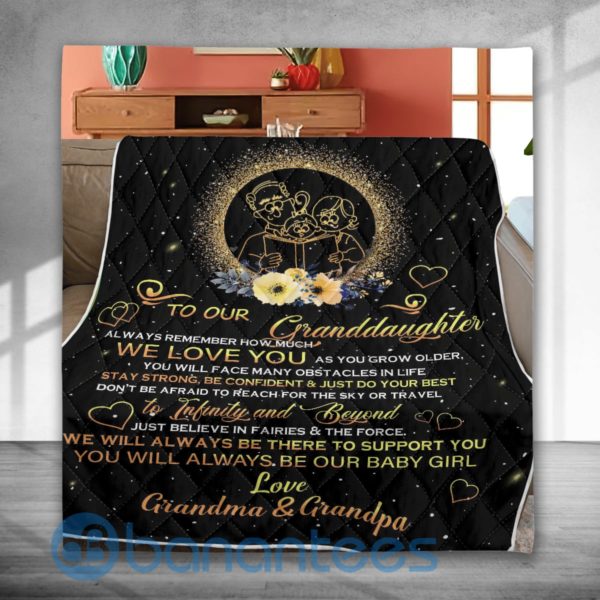 To Ourr Granddaughter Always Remember How Much We Love You Special Design Quilt Blanket Product Photo