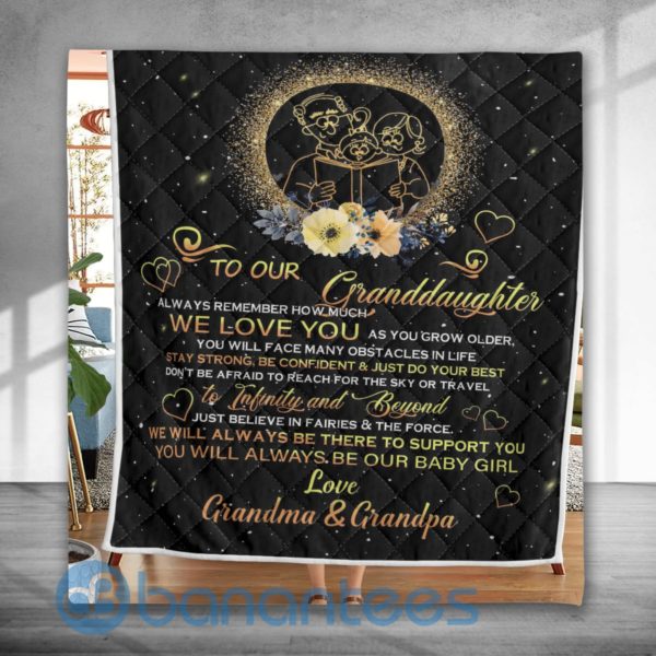 To Ourr Granddaughter Always Remember How Much We Love You Special Design Quilt Blanket Product Photo