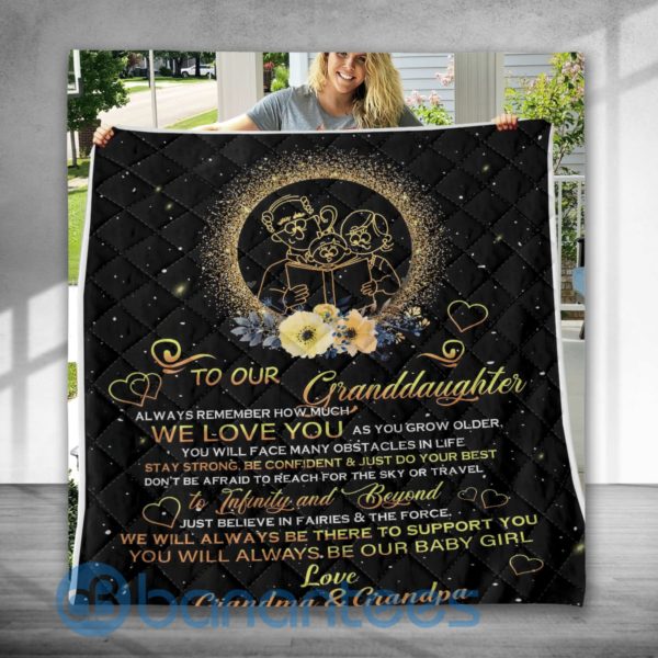 To Ourr Granddaughter Always Remember How Much We Love You Special Design Quilt Blanket Product Photo