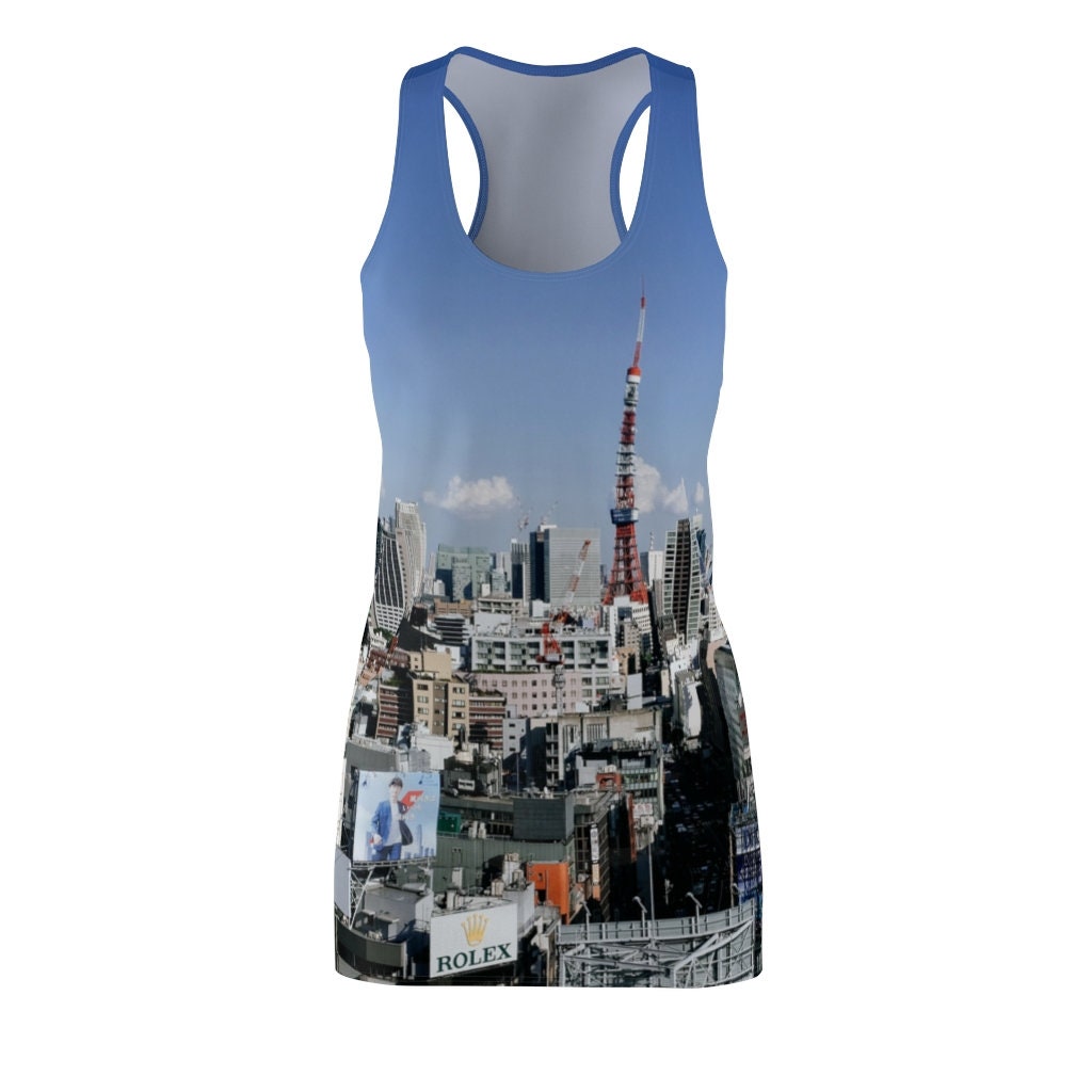 tokyo-skyline-all-over-printed-3d-racerback-dress-for-women-2-mqltE.jpg Tokyo Skyline All Over Printed 3D Racerback Dress For Women Product Photo