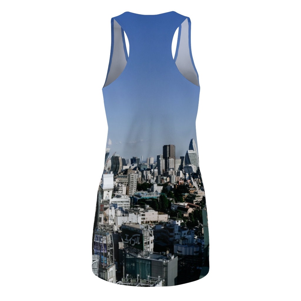tokyo-skyline-all-over-printed-3d-racerback-dress-for-women-3-iFHol.jpg Tokyo Skyline All Over Printed 3D Racerback Dress For Women Product Photo