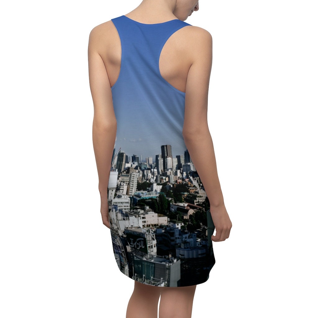 tokyo-skyline-all-over-printed-3d-racerback-dress-for-women-7-LPilE.jpg Tokyo Skyline All Over Printed 3D Racerback Dress For Women Product Photo