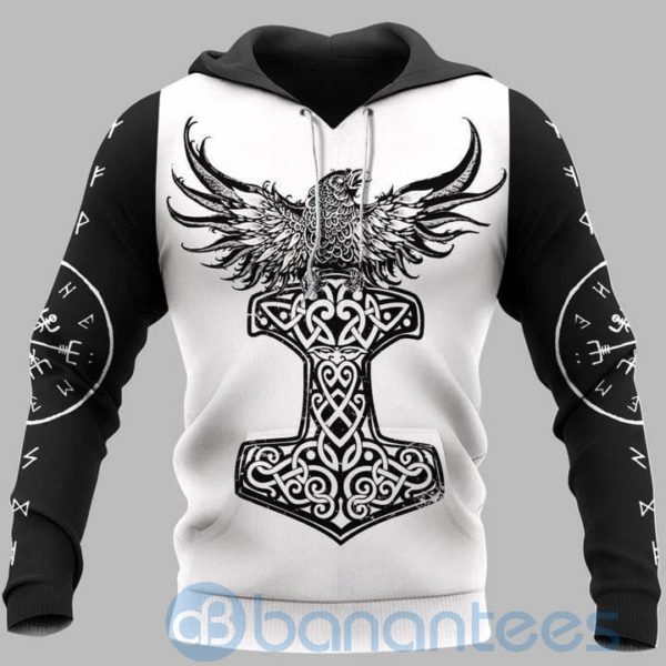 Tree Of Life Raven Odin Viking Hoodie All Over Printed 3D Hoodie Product Photo