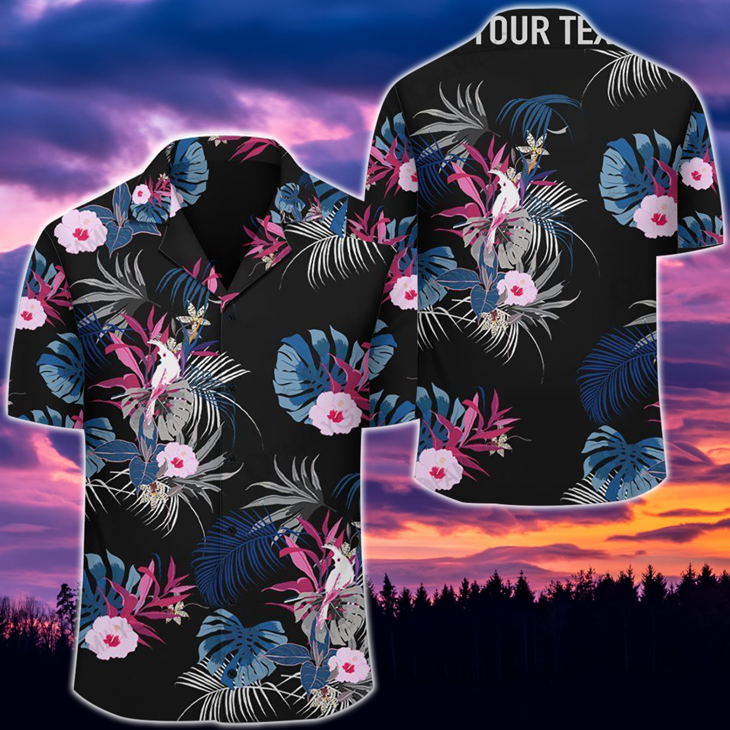 tropical-leaves-and-flowers-black-short-sleeves-hawaiian-shirt-1-BdVDC.jpg Tropical Leaves And Flowers Black Short Sleeves Hawaiian Shirt Product Photo