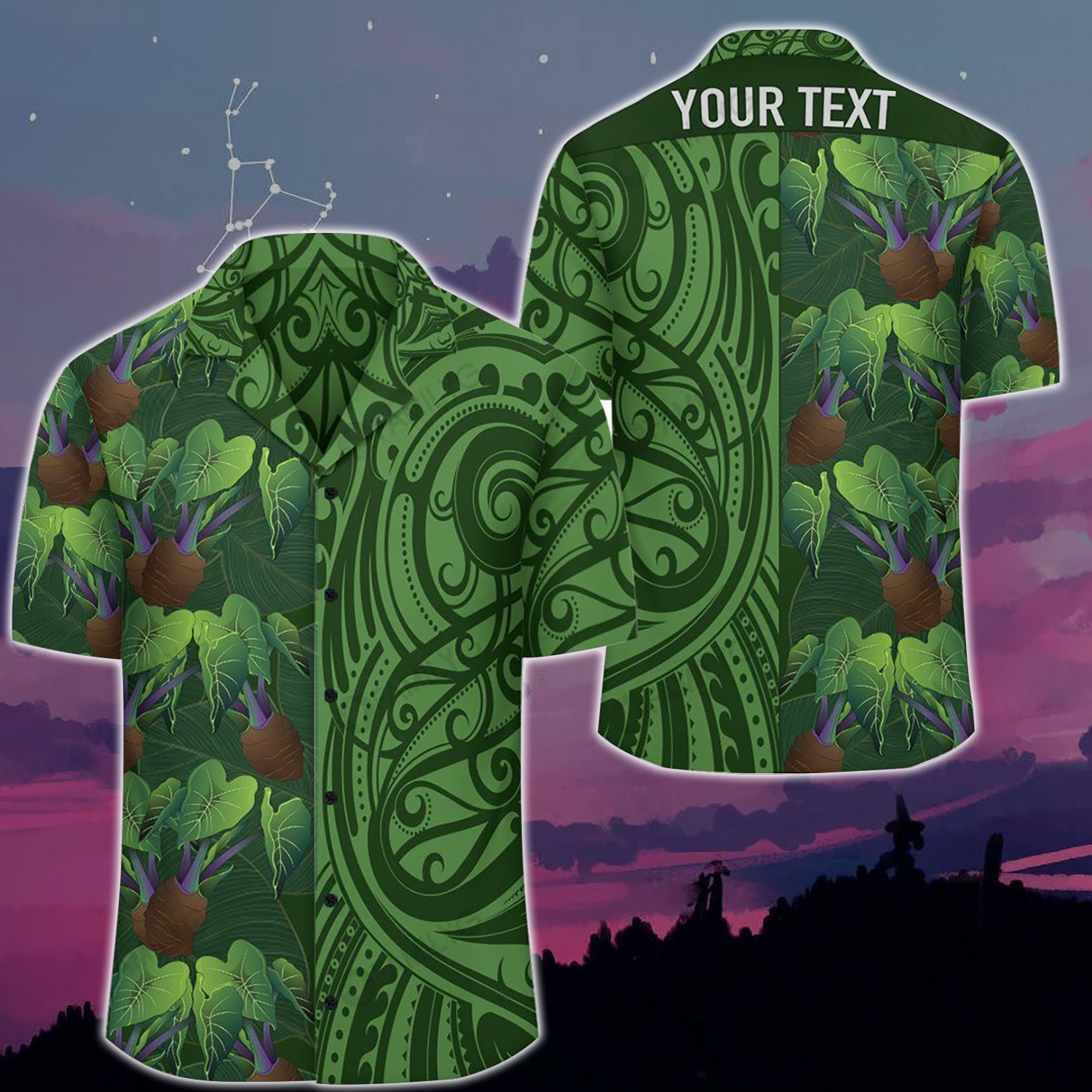 tropical-leaves-and-polynesian-pattern-short-sleeves-hawaiian-shirt-1-hJ70E.jpg Tropical Leaves And Polynesian Pattern Short Sleeves Hawaiian Shirt Product Photo