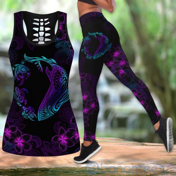 Turtle And Shark Hawaii Tank Top Legging Set Outfit Product Photo
