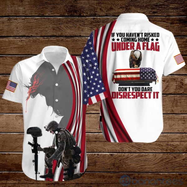 Under A Flag Veteran Hawaiian Shirt Product Photo