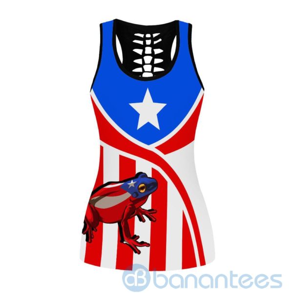Unique Frog Flag Hollow Tank And Legging Outfit Product Photo