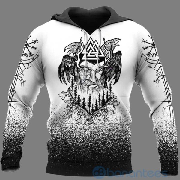 Valknut Hammer Odin Raven Viking Hoodie All Over Printed 3D Hoodie Product Photo