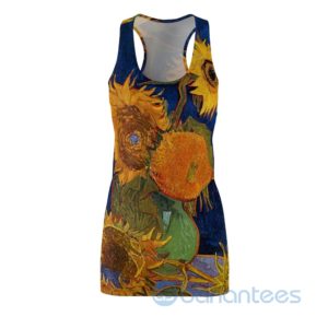 Van Gogh Sunflower Art Full Printed Racerback Dress For Women Product Photo
