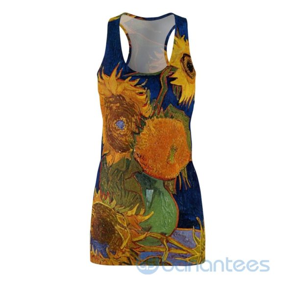 Van Gogh Sunflower Art Full Printed Racerback Dress For Women Product Photo
