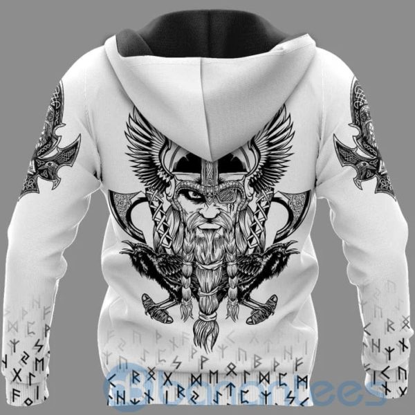 Vegvisir Bear Odin Raven Tattoo Viking Hoodie All Over Printed 3D Hoodie Product Photo